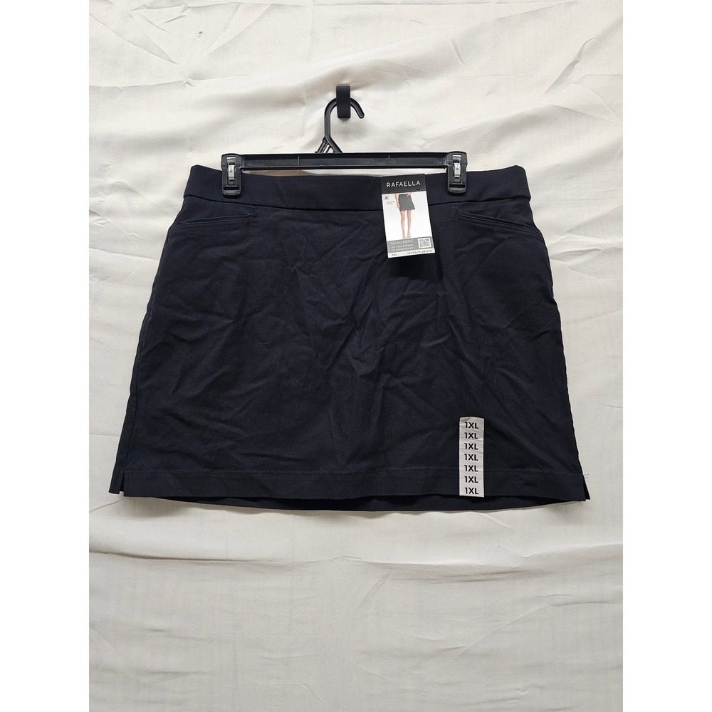 Rafaella Womens Stretch Skort Black Viscose Blend Casual Size 1XL